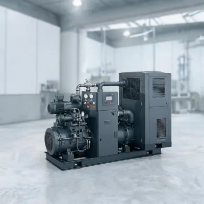 rotary screw air compressor with dryer